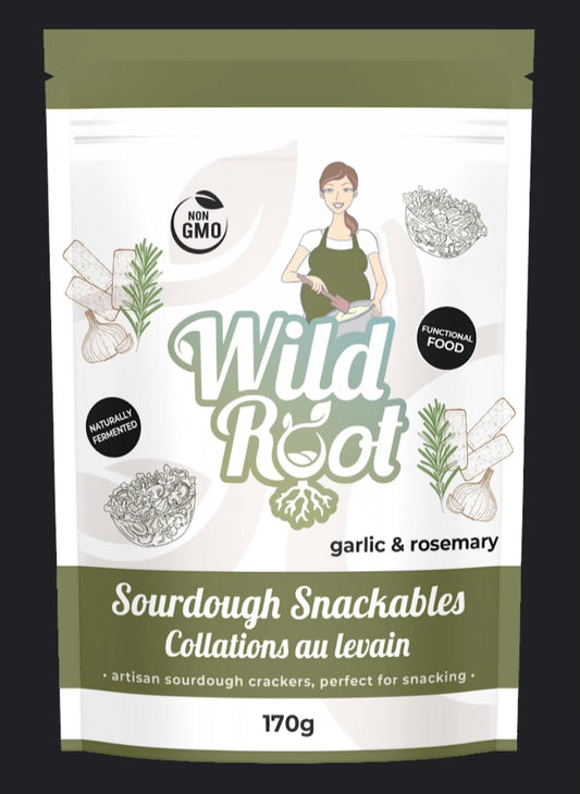 Garlic & Rosemary Sourdough Crackers